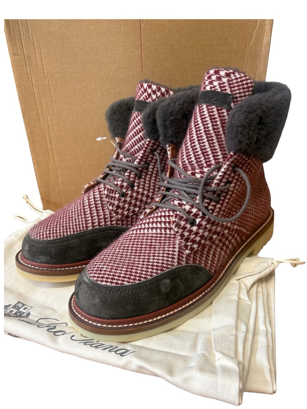 Loro Piana Lucy Cashmere Shearling Snow Boots size US 11-11.5  EU 41.5